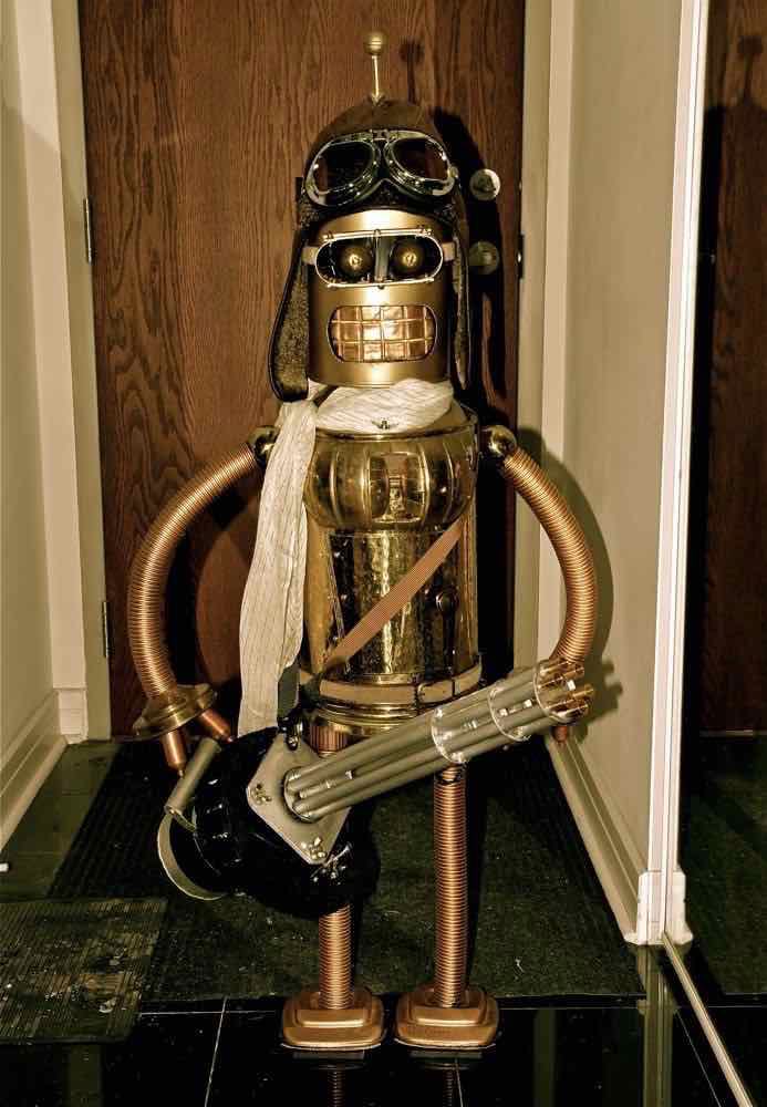 Golden Bender as a steampunk aviator